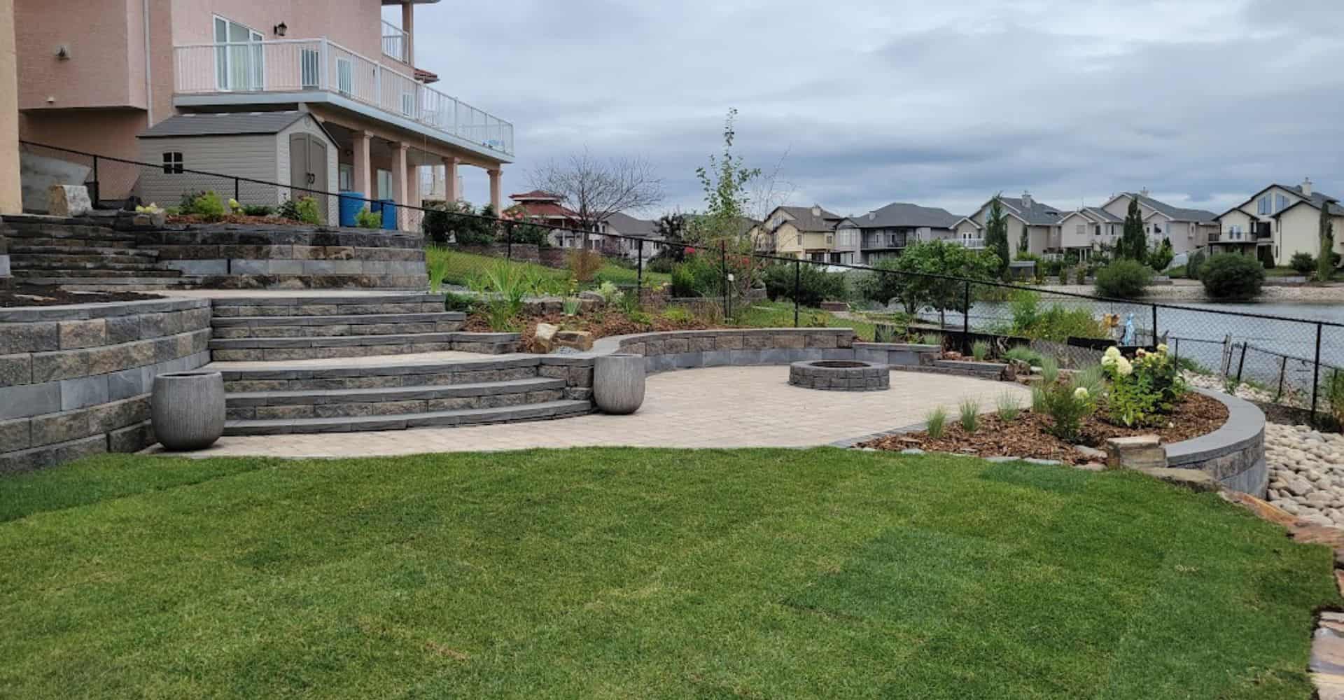 Bulk landscaping materials in the bays at the Devonian yard in Spruce Grove
